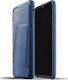 Mujjo Full Leather Wallet Leather 1mm Blue (iPh...