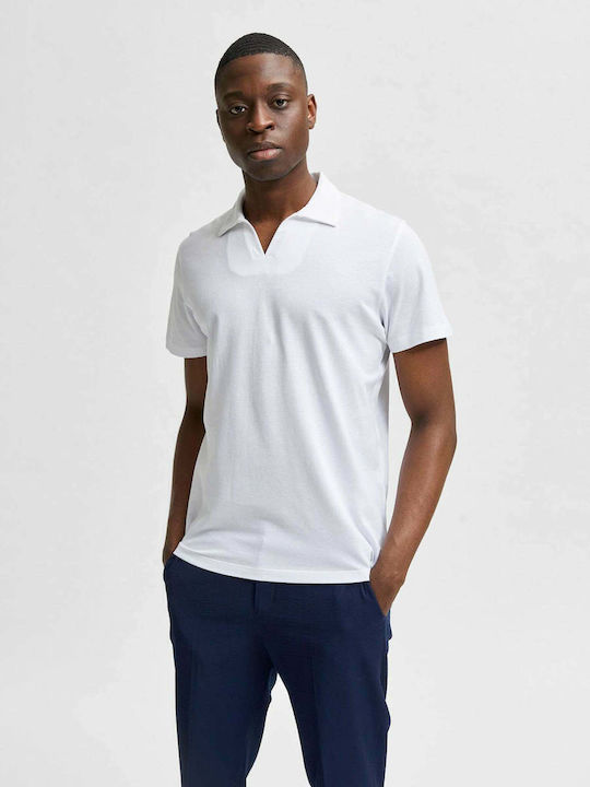 Selected Men's Short Sleeve Blouse Polo White