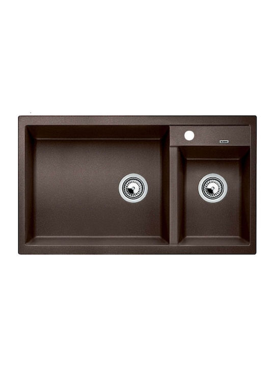 Blanco Metra 9 515050 Drop-In Sink Left Synthetic Granite W86xD50cm Coffee
