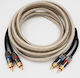 Conchord Set Car Audio Cables Clear Silver High End RCA Cable 5m
