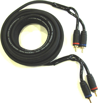 Conchord Set de Cabluri Audio Auto Auto Pereche torsadată RCA OFC de înaltă performanță, negru