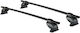 Cam Car Roof Bars Metallic 112cm for Peugeot 306 5D Set with Roof Rack Legs Black