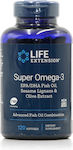 Life Extension Super Omega 3 Рибено масло EPA/DHA Fish Oil Сусамови лигнани и екстракт от маслини 120 софтджел