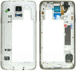Samsung Μijlocul cadrului Alb pentru Galaxy S5