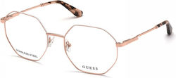 Guess Eyeglass Frame Rose Gold GU2849 028