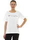 Champion Women's Athletic Blouse Short Sleeve White