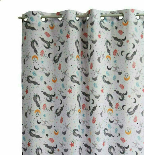 Decocraft Perdea pentru Copii Unicorn cu Capsatoare 04-403-00201 140x260buc