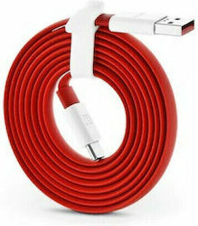 OnePlus Warp Flach USB 2.0 Kabel USB-C männlich - USB-A Rot 1m (C201A)