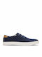 Carlo Men's Leather Casual Shoes Blue