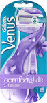 Gillette Venus Comfortglide Breeze Razor with 3 Blade Replacement Heads & Lubricating Tape 2pcs