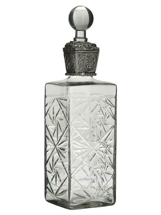 Inart Glass Whiskey Decanter 36cm