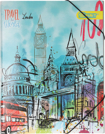 TipTop Office Folder with Rubber Band and Ears for Paper A4 Multicolour