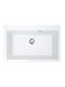 Duralit KZ075 KZ075-300 Drop-In Мивка от Синтетичен Гранит Ш76xД50см Bianco Artico