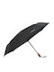 Samsonite Ανδρική Αντιανεμική Ομπρέλα Βροχής Σπαστή Μαύρη