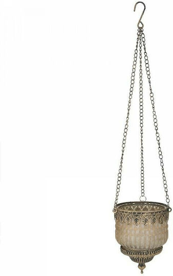 Inart Metallic Lantern Gold 10x10x13cm