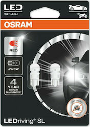 Osram Λάμπες Αυτοκινήτου & Μοτοσυκλέτας Ledriving Sl Red T10 LED 6000K Κόκκινο 12V 0.8W 2τμχ