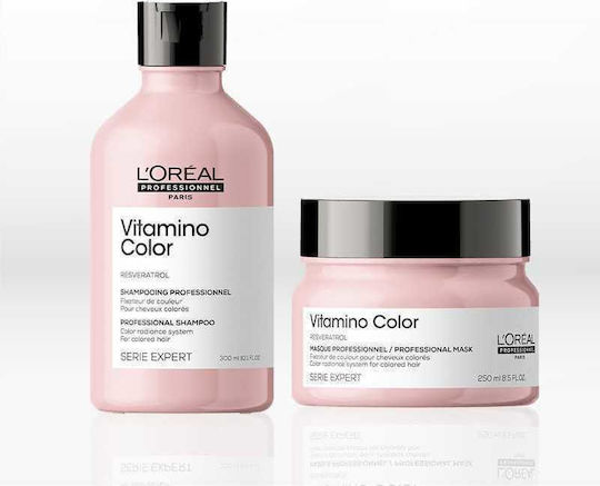 L'Oréal Professionnel New Serie Expert Vitamino Color Hair Care Set for Color Maintenance for Colored Hair with Shampoo and Mask 2pcs