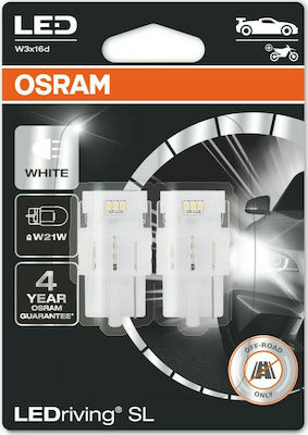 Osram Lămpi Autoturismului & Motocicletei Ledriving Sl White W21W LED 6000K Alb rece 12V 2.8W 2buc