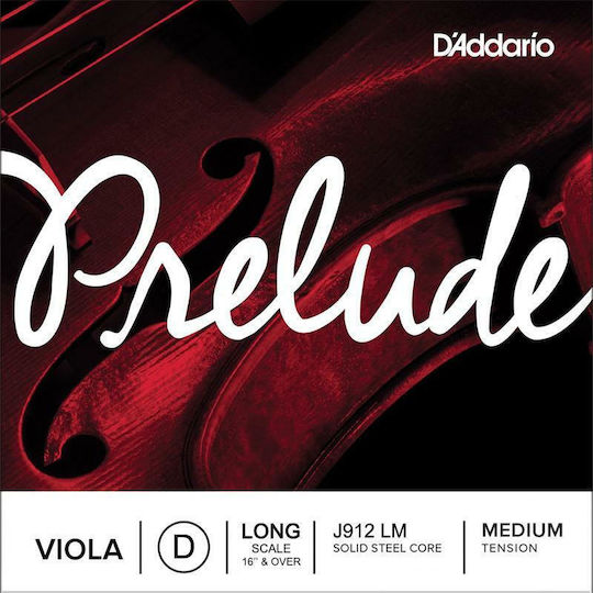 Daddario Single Steel Strings 4pcs for Viola Prelude Viola Long Scale D (Re) 16"