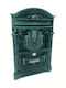 Technomax Orchidea Outdoor Mailbox Metallic in Green Color 26x9x41cm