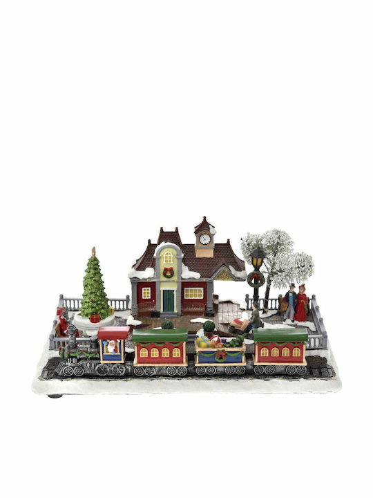 Iliadis Christma Lighted Decorative Decorative Scenery Battery with Music and Drive 16x16x16cm