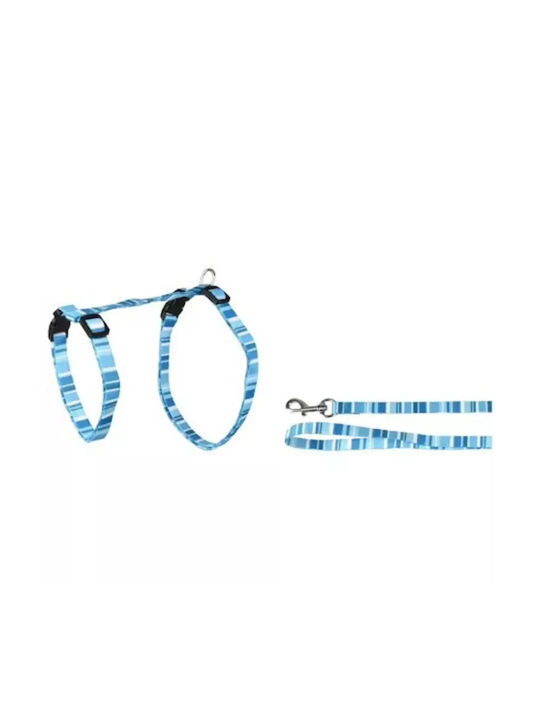 CAT HARNESS & LEASH LIGHT BLUE 110cm