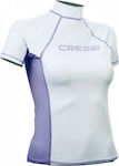 CressiSub Women's Short Sleeve Sun Protection Shirt White