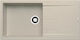 Pyramis Alazia Plus 1B 1D 079814011 Drop-In Chiuvetă din Granit Sintetic L100xW50cm Bej