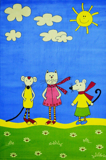 Sprintzio 7607 Kinder Teppich Mehrfarbig 133x200cm Dicke 11mm