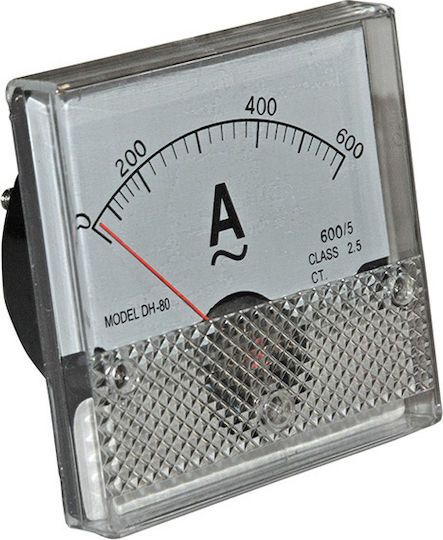 Adeleq Ammeter Electric Panel Analog Door / Recessed Single-Phase Door Through Transformer 600A/5A 220V 80x80mm 11-486005