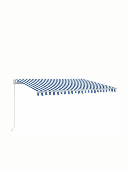 vidaXL Terrace Wall Tent with LED Light Blue / White 4x3cm