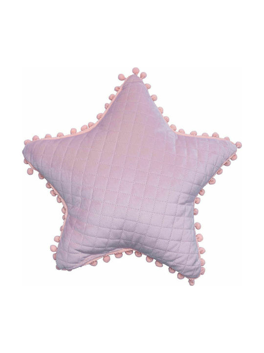 Palamaiki Διακοσμητικό Μαξιλάρι Κούνιας "Star" Ροζ 34x34cm