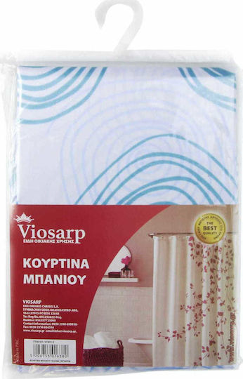 Viosarp Duschvorhang Stoff 180x200cm Hellblau VC901-2