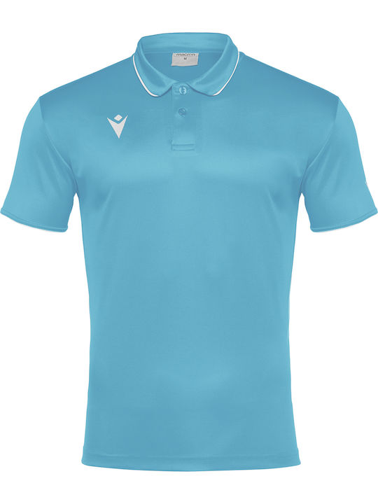 Macron Draco Hero Short Sleeve Polo Light Blue ...