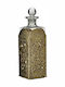 Inart Glass Whiskey Decanter 30cm with Stopper Gold