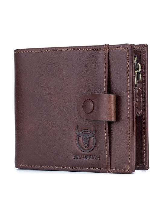 Bull Captain QB-H 038 Men's Leather Wallet with RFID Brown QBH038