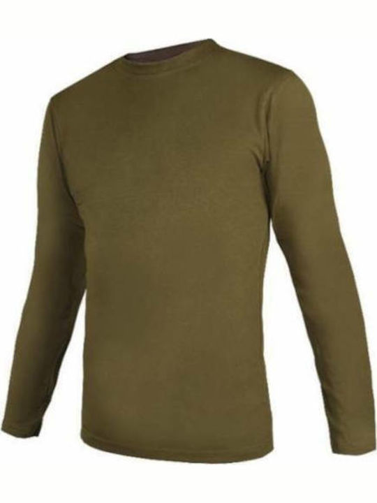 Mil-Tec Bluza termica pentru barbati cu maneci lungi Verde