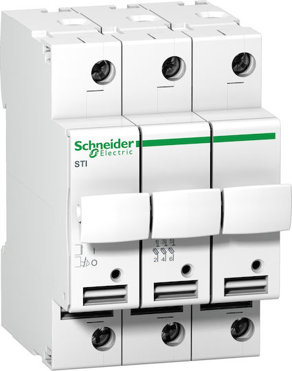 Schneider Electric Acti 9 Disconnect Switch Electrical Panel STI 3P 10.3x38mm A9N15656