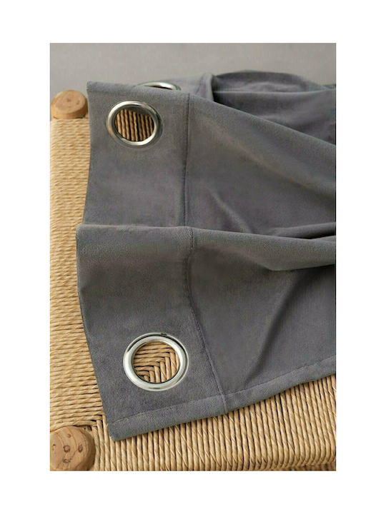 Palamaiki Curtain with Grommet Caldo Coal 140x2...
