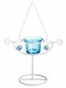 JK Home Decoration Candle Holder suitable for Tealights Metal in Blue Color 15x15x30cm 1pcs