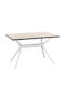 Tisch Küche Holz mit Polypropylengestell Oak / Black / White 120x80x76cm