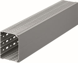 Hager Tehalit BA7A Canal de Cablu cu suport perforat din Plastic 100x80mm Gri 1m