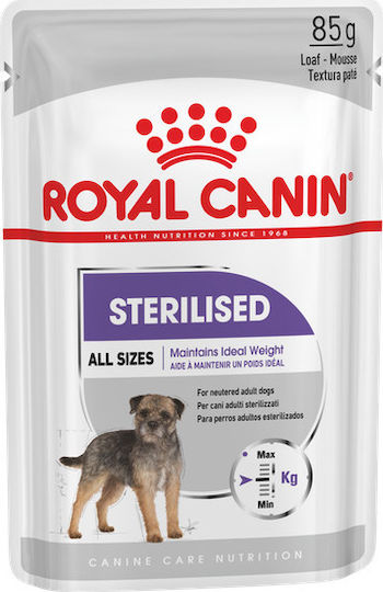 Royal Canin Sterilised Wet Food Dogs in Pouches with Meat 12x85gr