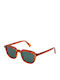 Gast Dail Sunglasses with Brown Tartaruga Plastic Frame and Green Lens DA02