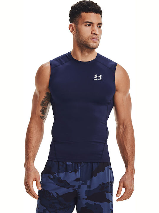 Under Armour HG Armour Comp Sl Bluza termică pentru bărbați fără mâneci Compresie Albastru