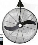 Mistral Plus FA-750W Industrieller Ventilator Wandhalterung 250W mit einem Durchmesser von 75cm mit Fernbedienung