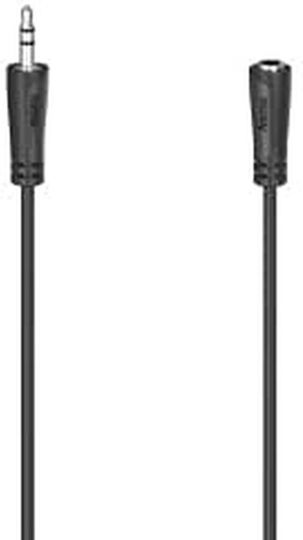 HAMA Καλώδιο Ήχου 3.5mm male - 3.5mm female Μαύρο 3m 00205120