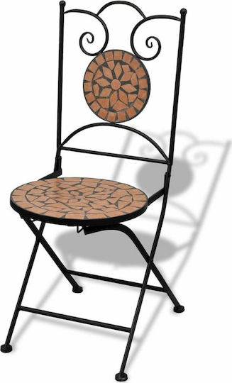 Outdoor Chair Metallic Bistro Terracotta 2pcs 37x44x89cm