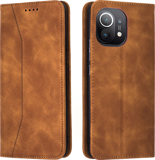 Bodycell PU Leather Wallet Synthetic Leather Brown (Xiaomi Mi 11)