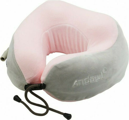 Andowl Cushion Pillow Massage Shiatsu for the Neck with Vibration and Infrared Pink